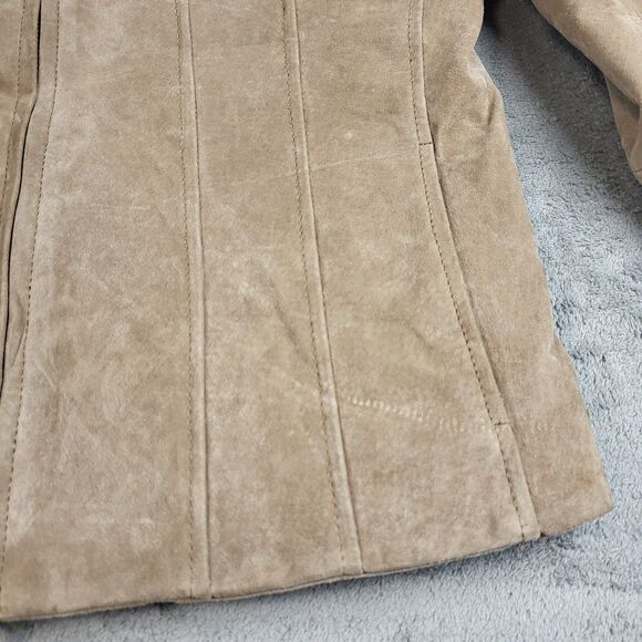 Coldwater Creek Leather Long Sleeve Zipper Size Petite Small - Picture 5 of 15